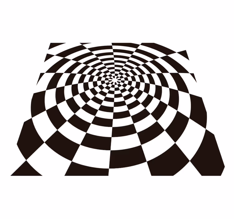 Tapis vinyles géométriques illusion d'optique à carreaux - TenStickers