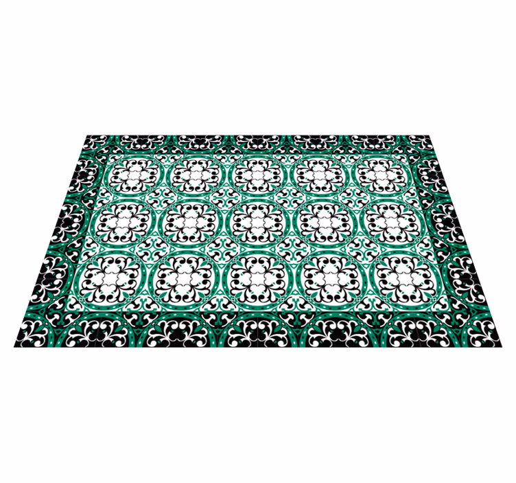 Tapis vinyle carreaux de ciment mosaïque ornée - TenStickers