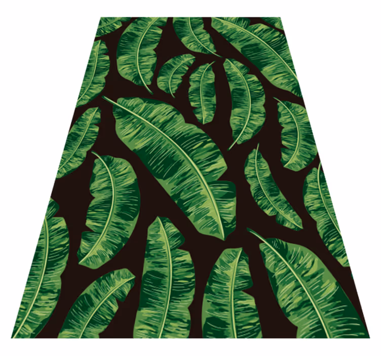 Tapis vinyle nature imprimé feuilles vertes - TenStickers