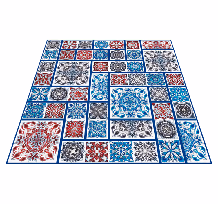 Tapis mosaique vinyle patchwork de carreaux de mosaïque - TenStickers