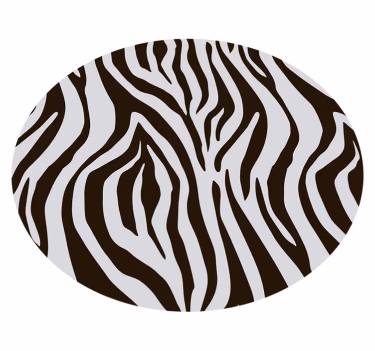 Tapis vinyle animal motif de tourbillon de zèbre - TenStickers