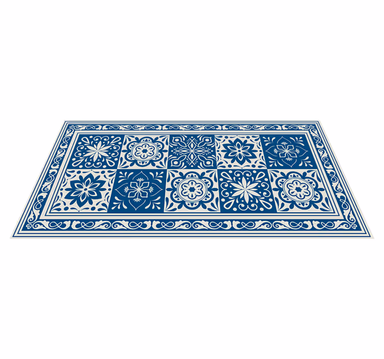 Tapis vinyle carreaux de ciment esthétique céramique ornée - TenStickers