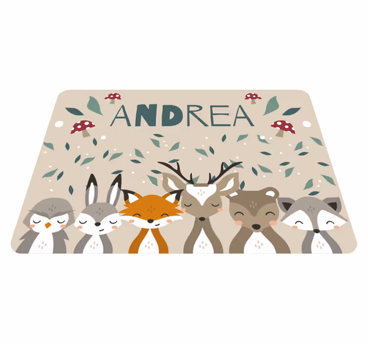 Tapis vinyle personnalisé amis des bois - TenStickers