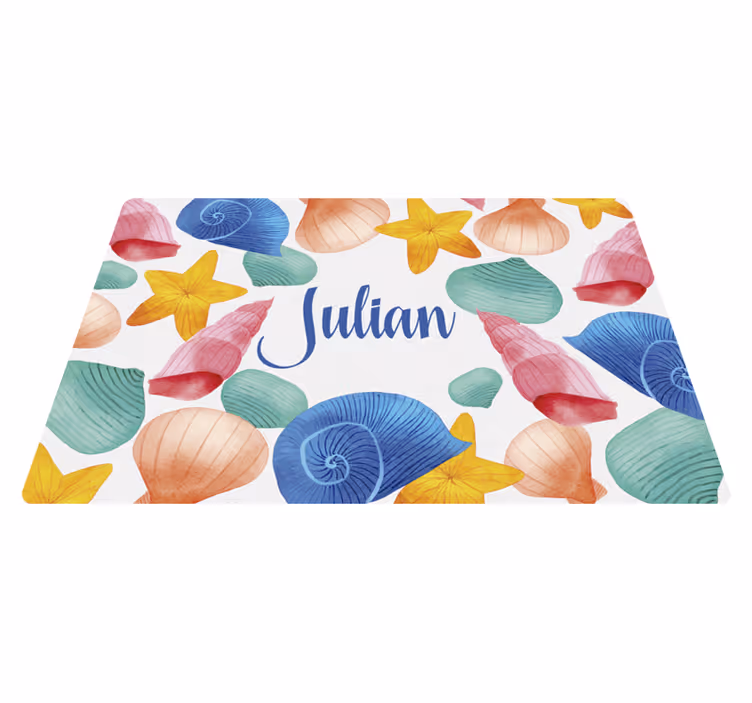 Tapis vinyle personnalisé personnalisation de coquillage - TenStickers