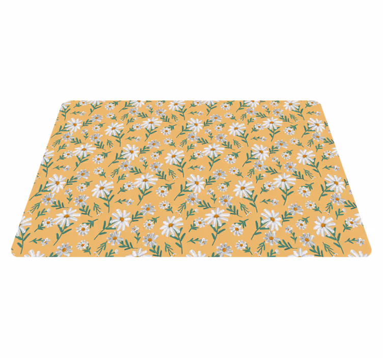 Tapis vinyle fleurs et plantes motif de marguerite - TenStickers