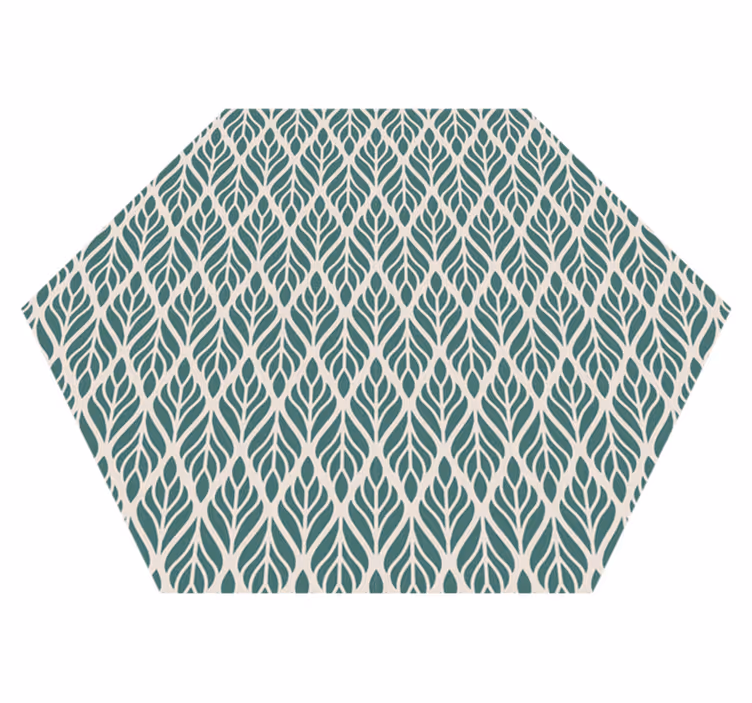 Tapis vinyles géométriques motif de feuille géométrique - TenStickers