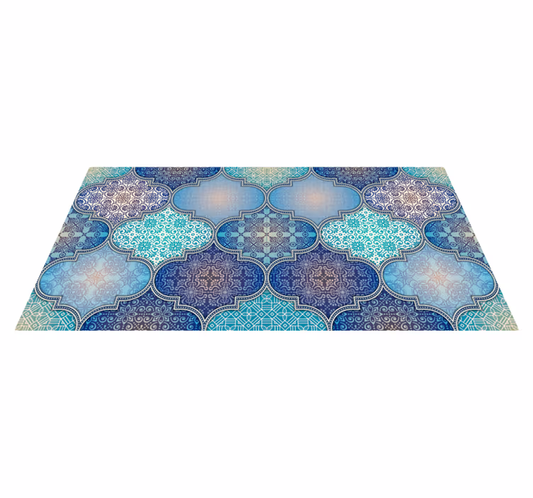 Tapis vinyle carreaux de ciment motifs de tuiles élaborés - TenStickers