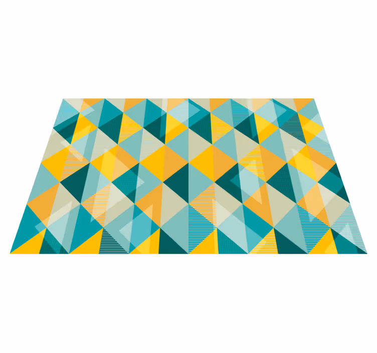 Tapis vinyles géométriques motif triangles - TenStickers