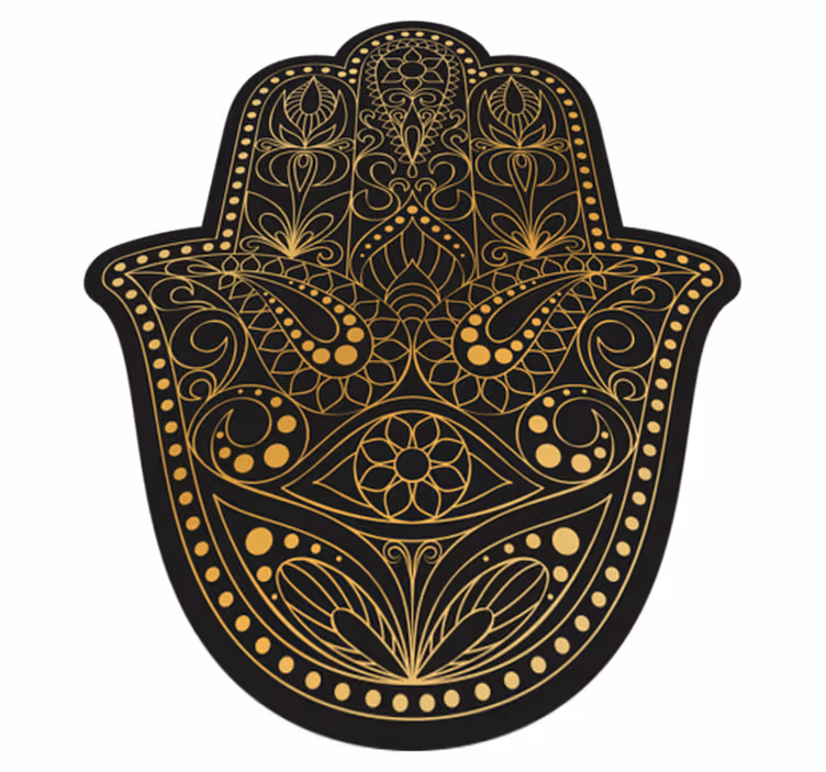 Tapis vinyle mandala hamsa ornementale - TenStickers