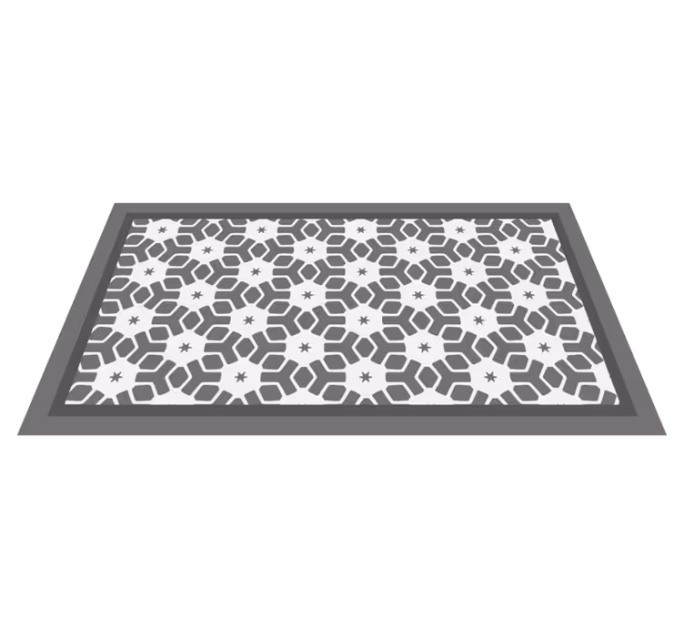 Tapis vinyle salle de bain motif géométrique - TenStickers