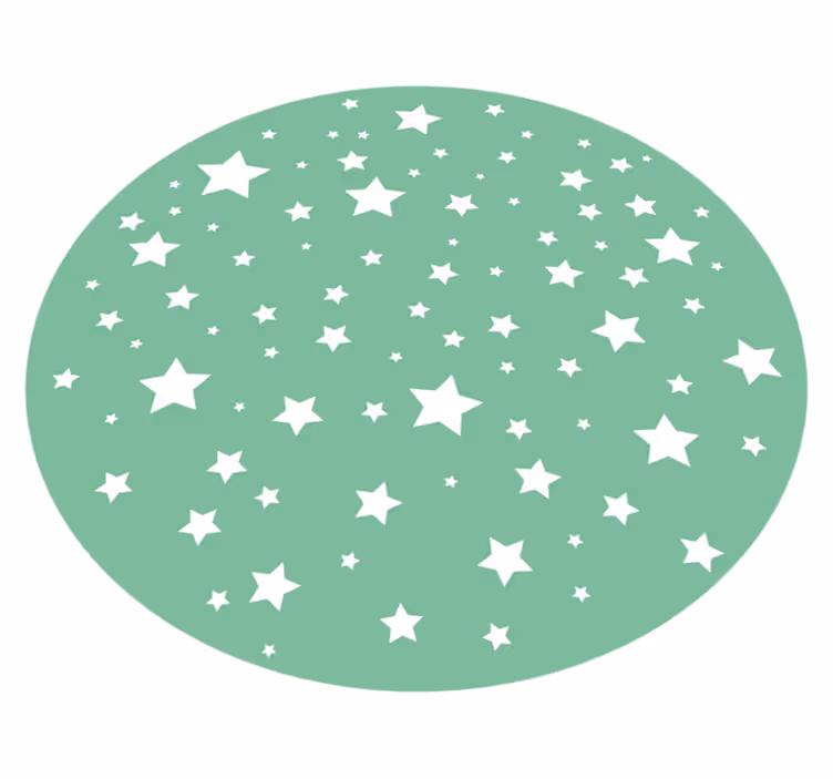 Tapis vinyle étoile cercle de jeu étoilé - TenStickers