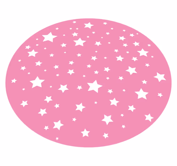 Tapis vinyle étoile cercle rose stellaire - TenStickers