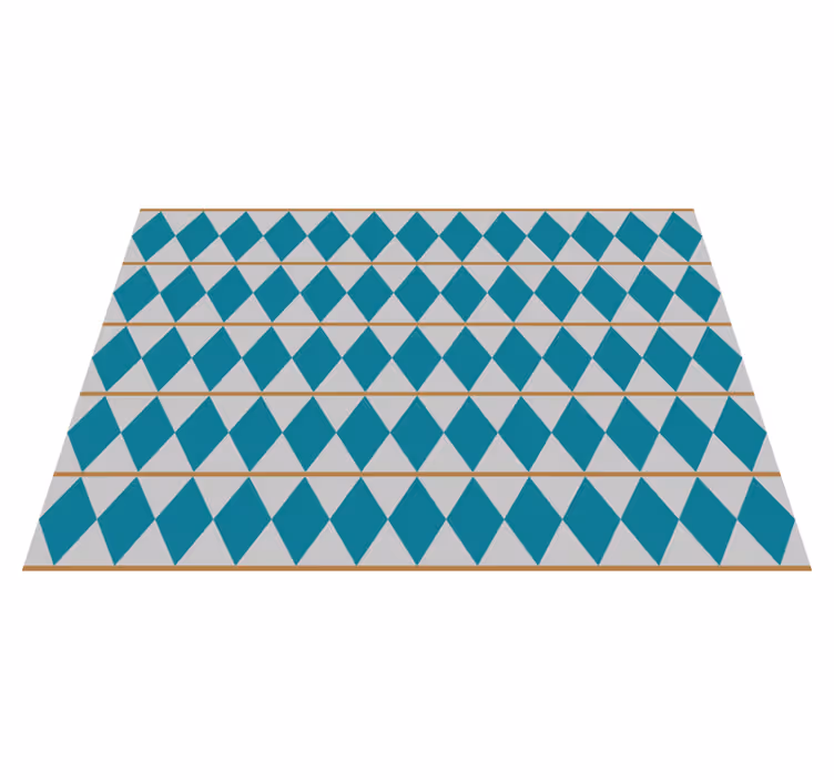 Tapis vinyle carreaux de ciment inspiration géométrique - TenStickers