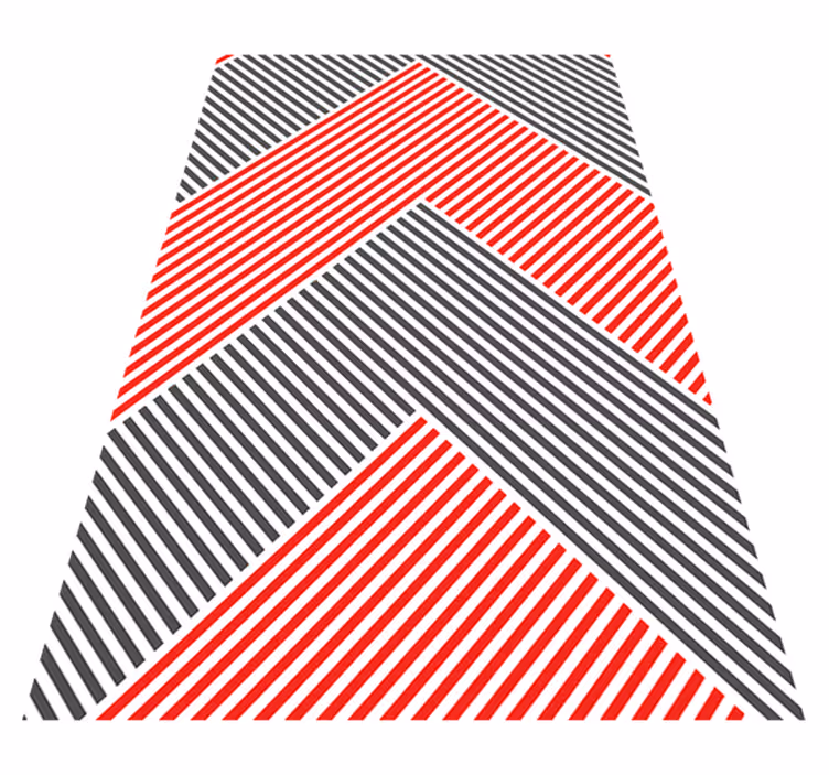 Tapis vinyle rayures motif chevrons - TenStickers