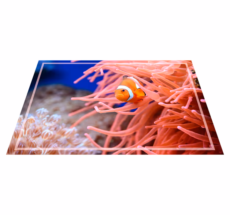 Tapis vinyle animal scène de corail sous-marin - TenStickers