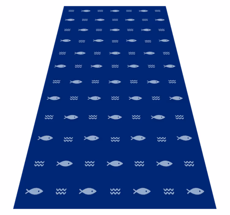 Tapis vinyle salle de bain motif poisson - TenStickers