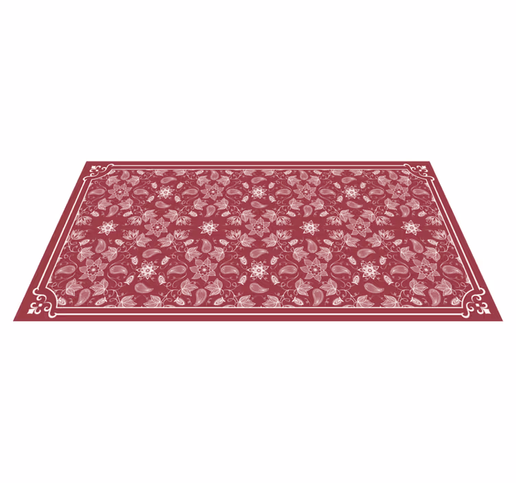 Tapis mosaique vinyle tapisserie florale ornée - TenStickers