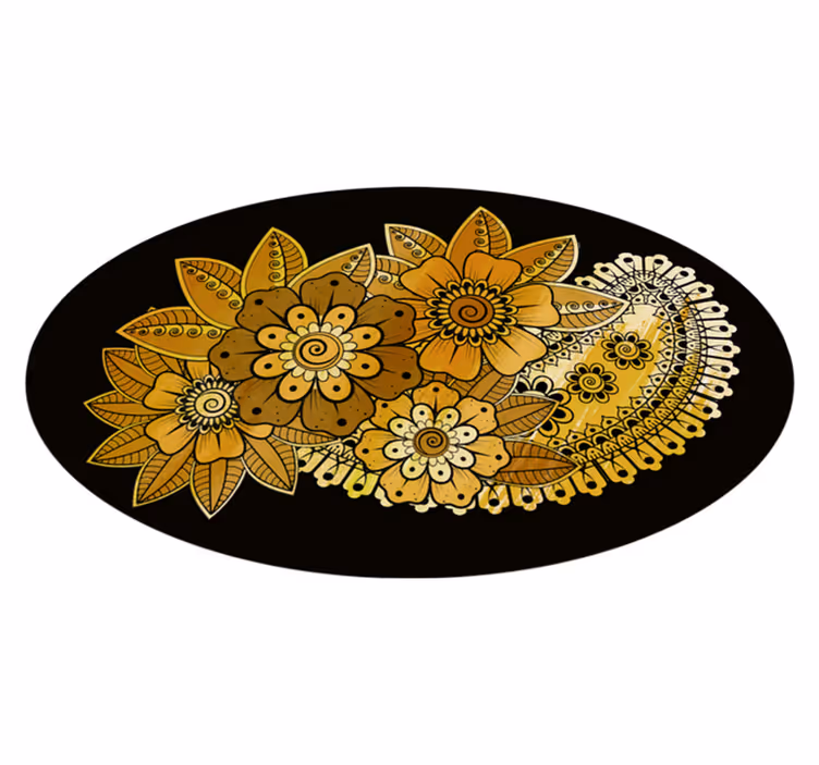 Tapis vinyle mandala détail mandala - TenStickers