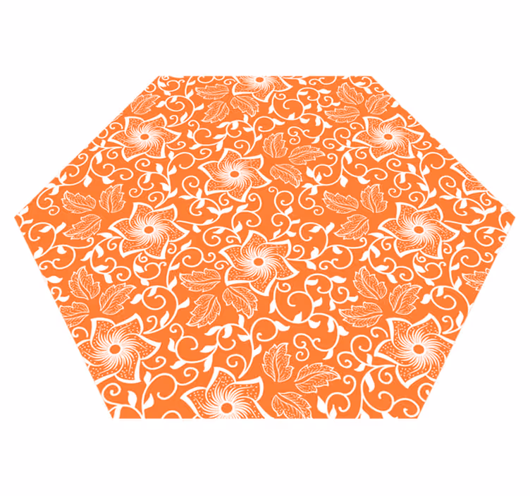 Tapis vinyle fleurs et plantes ornement floral - TenStickers