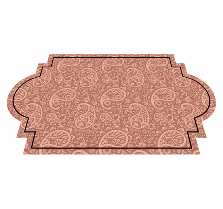 Tapis vinyle texture motif cachemire profilé - TenStickers