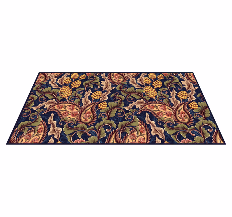 Tapis vinyle fleurs et plantes ornementation florale - TenStickers