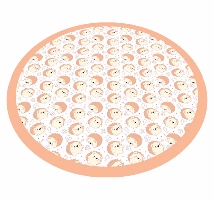 Tapis vinyle chambre bébé motif circulaire de lion - TenStickers