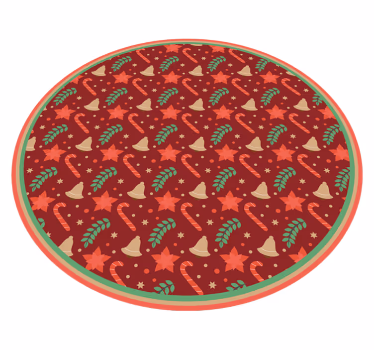 Tapis vinyle noël motif de vacances festives - TenStickers