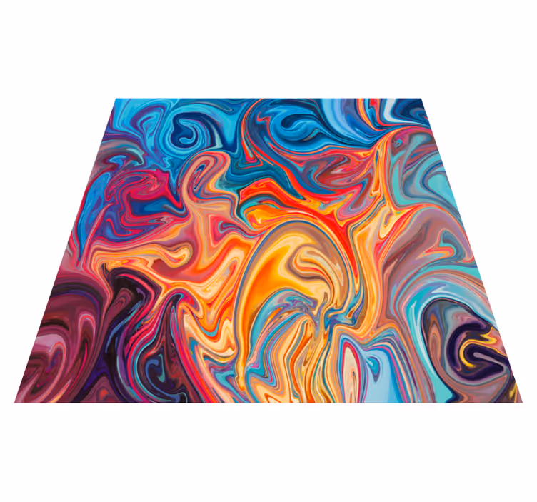 Tapis vinyle texture couleurs tourbillonnantes - TenStickers