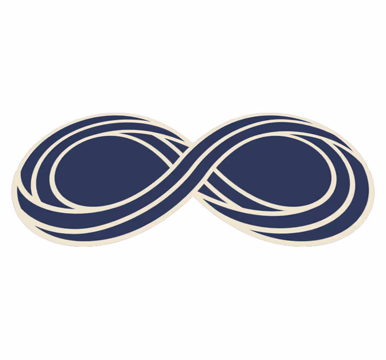 Tapis vinyles géométriques motif de boucle infinie - TenStickers