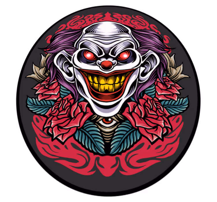 Tapis vinyle pour halloween illustration de clown - TenStickers