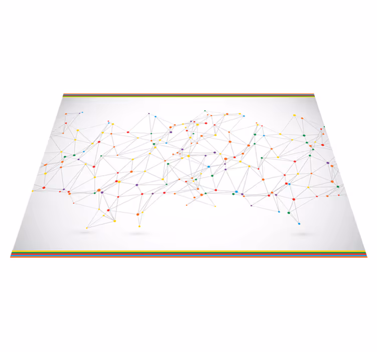 Tapis vinyles géométriques connexions géométriques - TenStickers