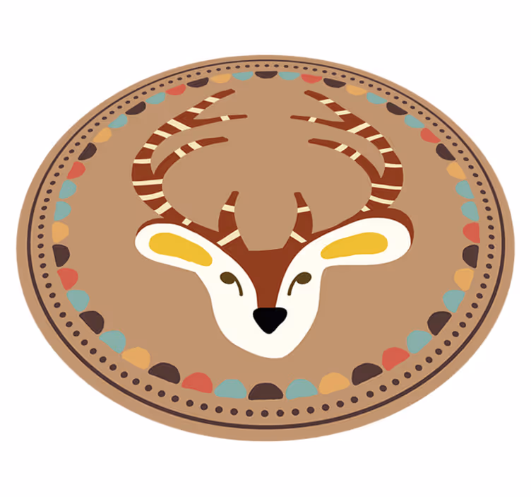 Tapis vinyle autres tapis motif de cerf circulaire - TenStickers