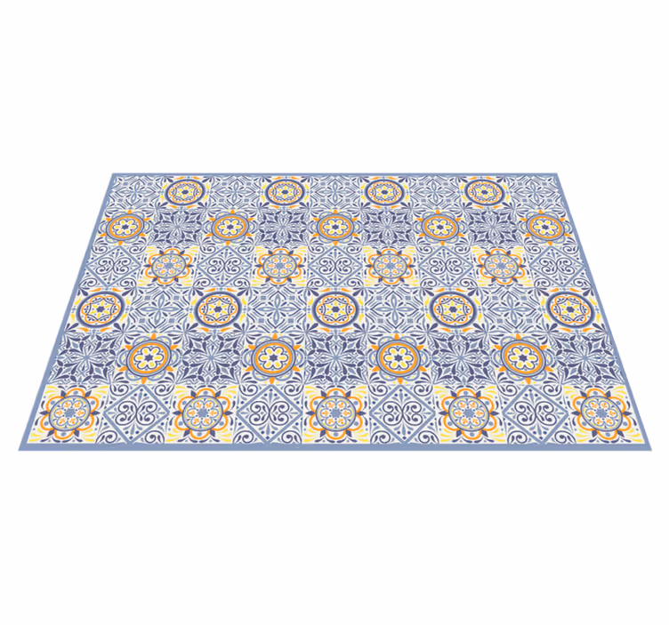 Tapis vinyle carreaux de ciment méditerranéen coloré - TenStickers