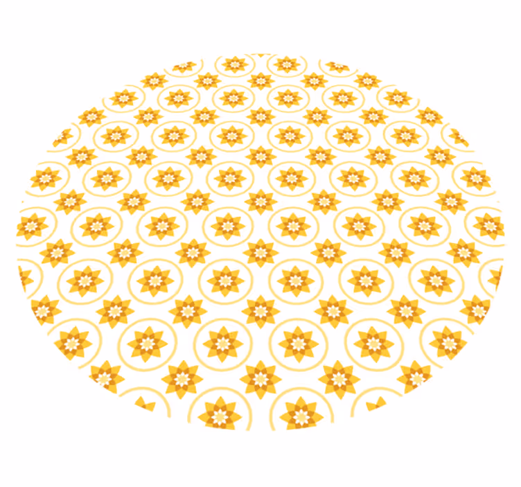 Tapis vinyle fleurs et plantes concept floral jaune - TenStickers