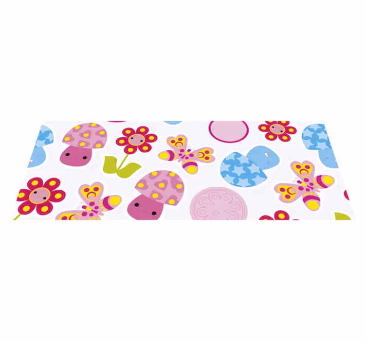 Tapis vinyle pour enfants formes colorées de nursery - TenStickers