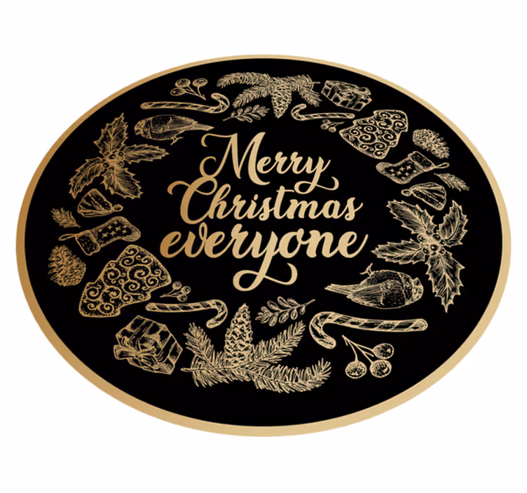 Tapis vinyle noël voeux de fête - TenStickers