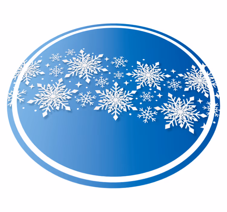 Tapis vinyle noël flocons de neige d'hiver - TenStickers
