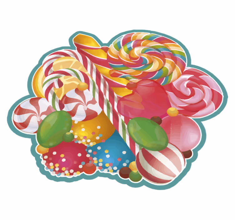Tapis vinyle  événements délice de bonbons - TenStickers