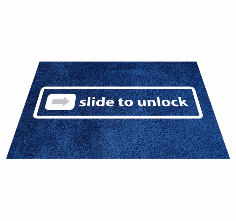 Tapis vinyle citation design déverrouillage glissant - TenStickers