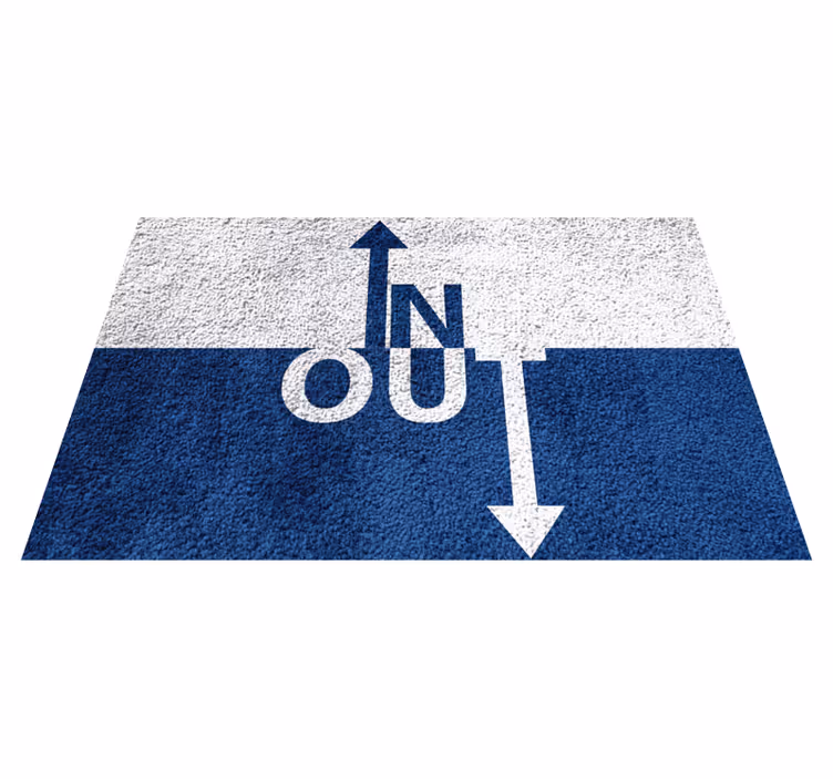 tapis vinyle citation Dedans et dehors - TenStickers