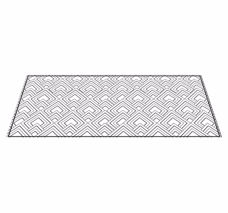 Tapis vinyles géométriques motif de labyrinthe géométrique - TenStickers