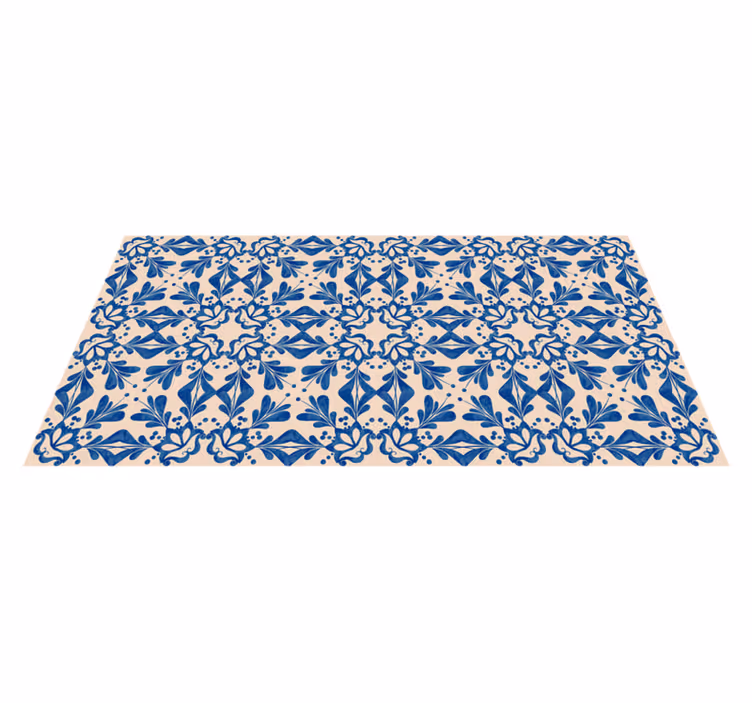 Tapis vinyle fleurs et plantes mosaïque florale élégante - TenStickers