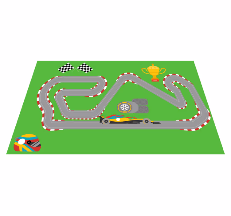 Tapis vinyle autouroute circuit hippodrome - TenStickers