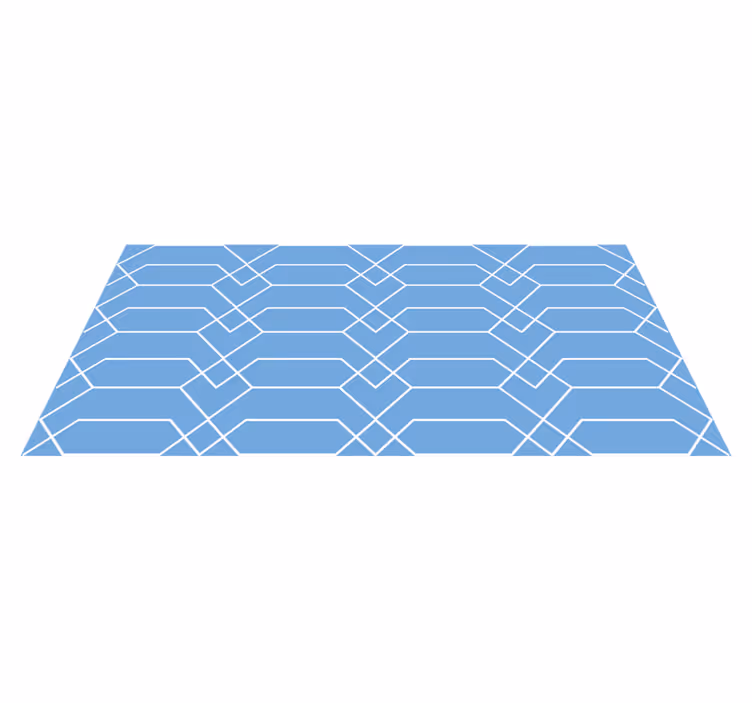 Tapis vinyles géométriques lignes bleues géométriques - TenStickers