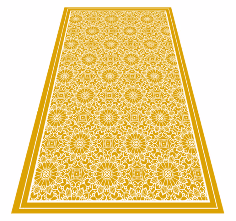 Tapis vinyle cuisine motif inspiré du mandala - TenStickers