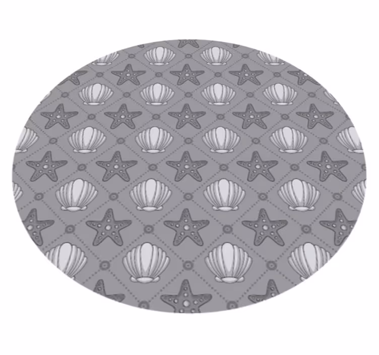 Tapis vinyle animal motif étoile de mer coquillage - TenStickers