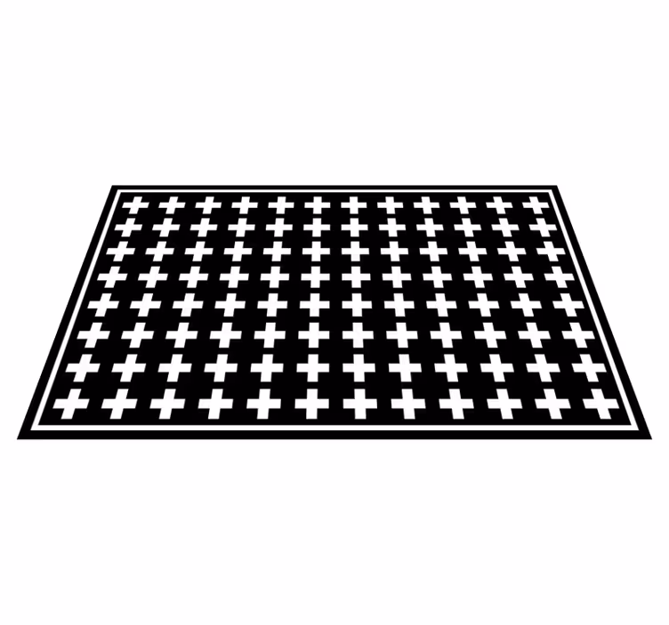 Tapis vinyles géométriques conception de motif en croix - TenStickers