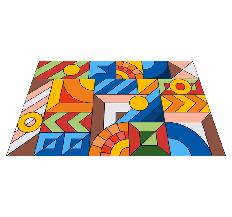 Tapis vinyles géométriques géométrie abstraite - TenStickers