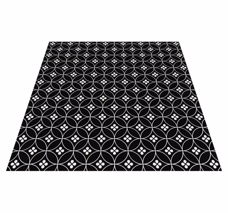 Tapis vinyles géométriques motif de cercle géométrique - TenStickers