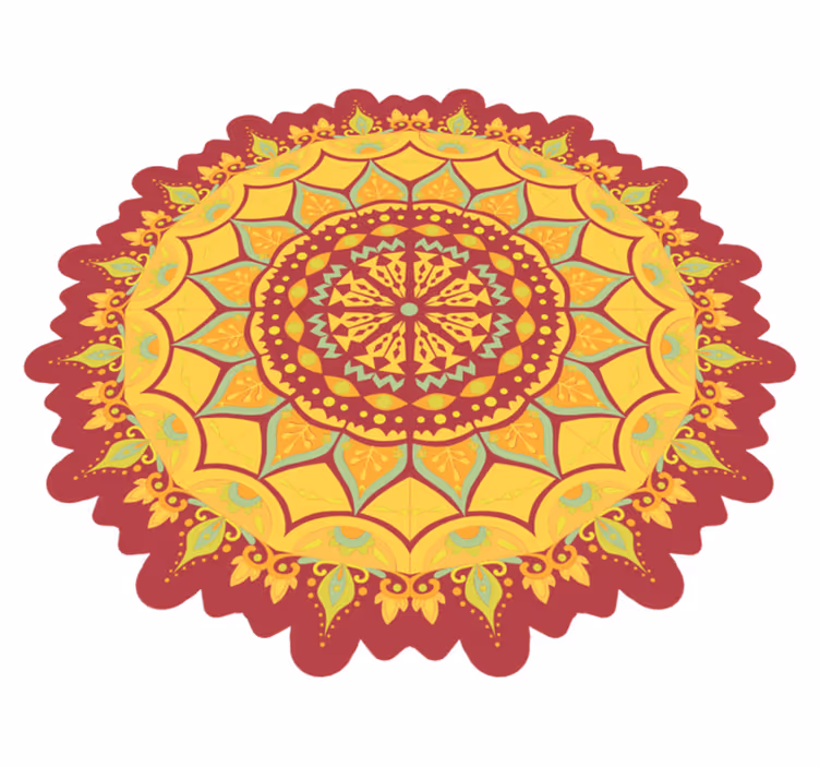 Tapis vinyle mandala art de sol mandala - TenStickers